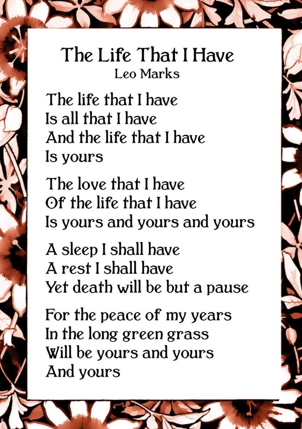 All The Best... Alternative Poems For A Funeral. - All The Best Celebrant